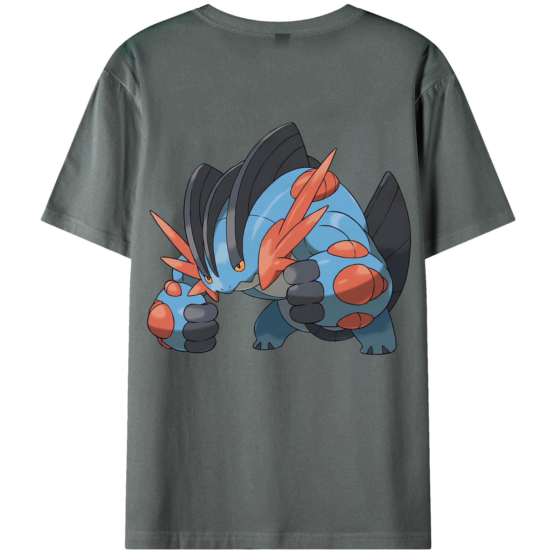 （画像用） ポケットモンスター Pokémon 綿100％ メンズ半袖Tシャツ（バックプリント） 通気性